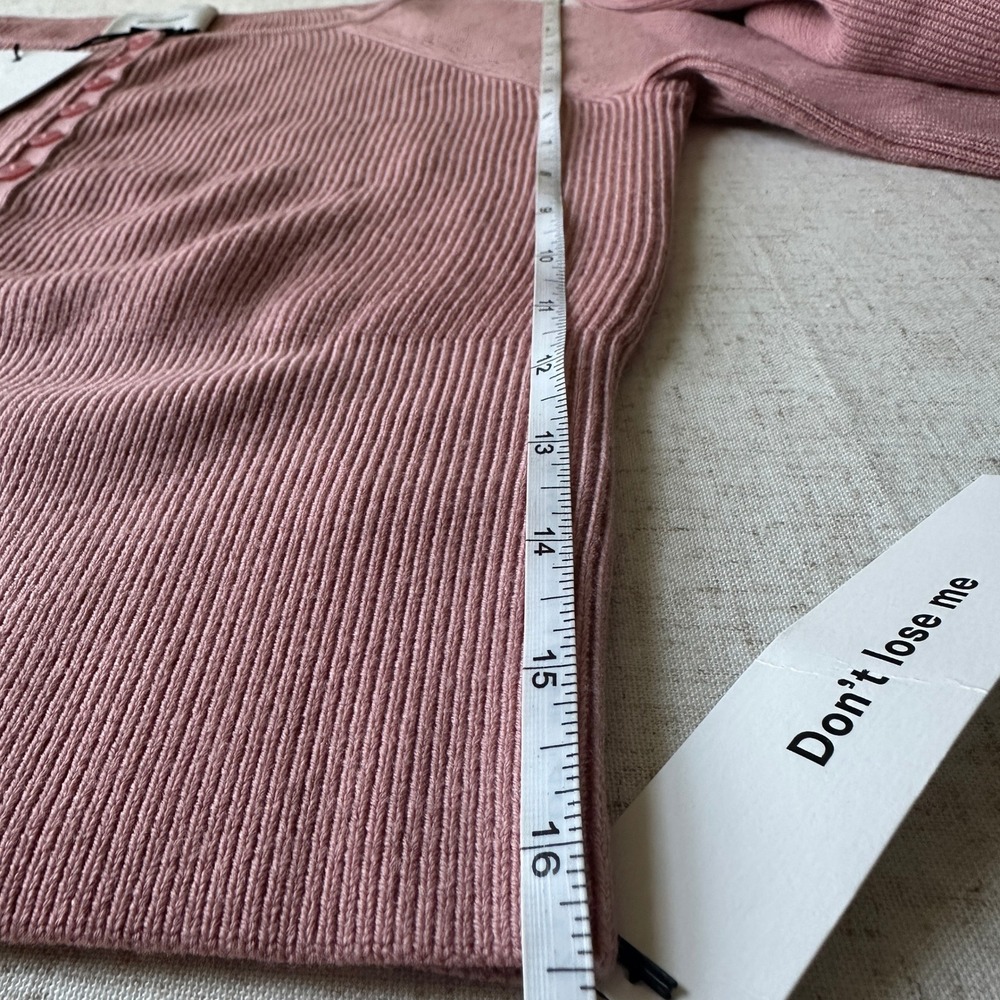 NWT Reformation Meadow Regenerative Wool Cardigan | Dusty Rose Pink XS - Picture 8 of 9